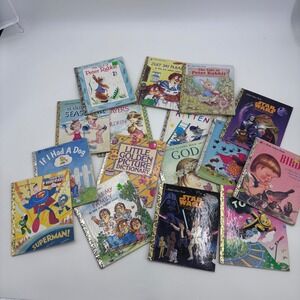Little Golden Books Collection Childrens Story Books 16 Titles Vintage Lot